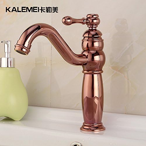 Complex copper bathroom sitting and golden gilt antique faucet basin faucet rotation,Rose Gold