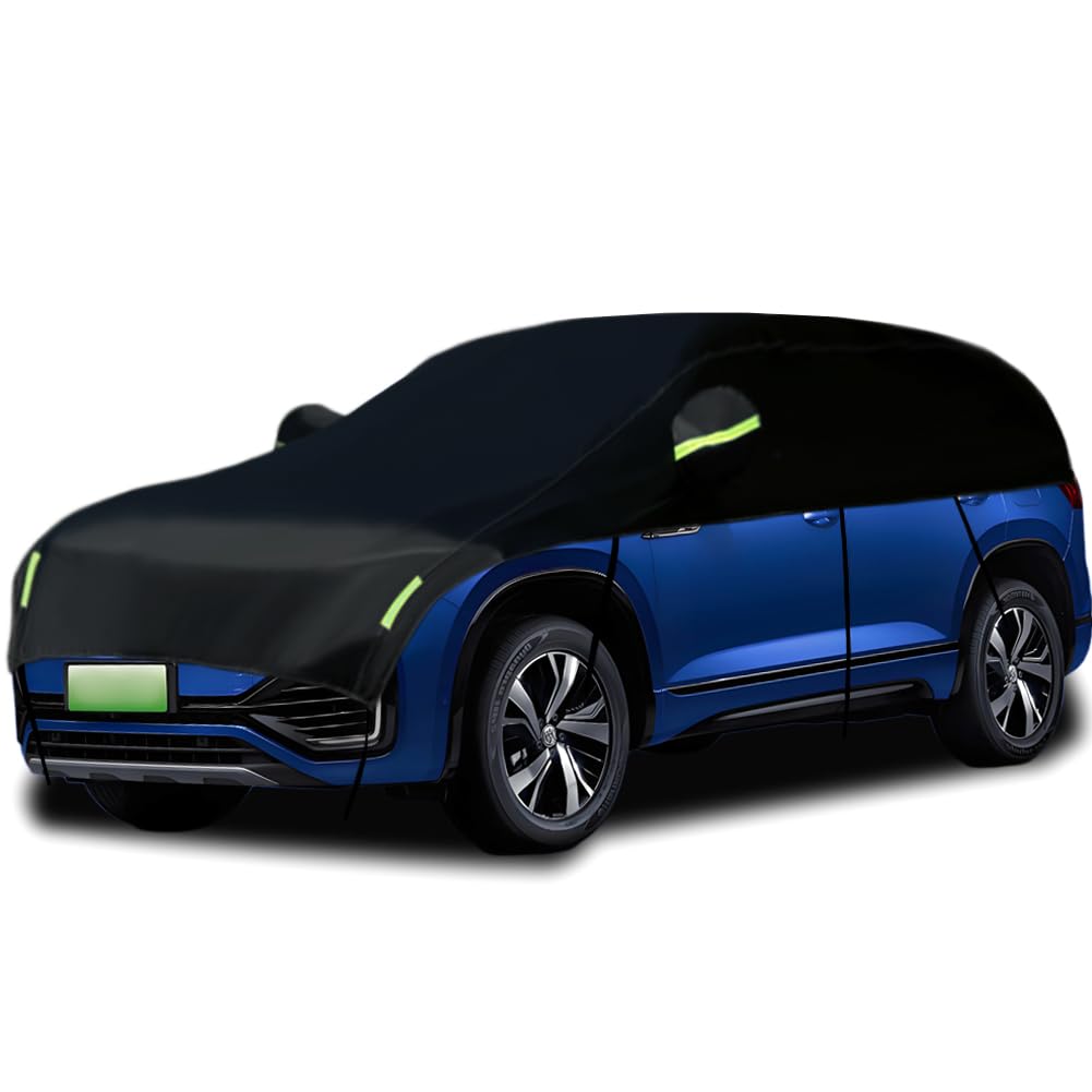 Photo 1 of Guuffe Half Car Cover Car Cover for Sunshade Half Car Body Cover Snow Cover Waterproof Universal 420D Black (SUV)