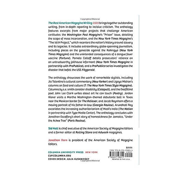 The Best American Magazine Writing 2020