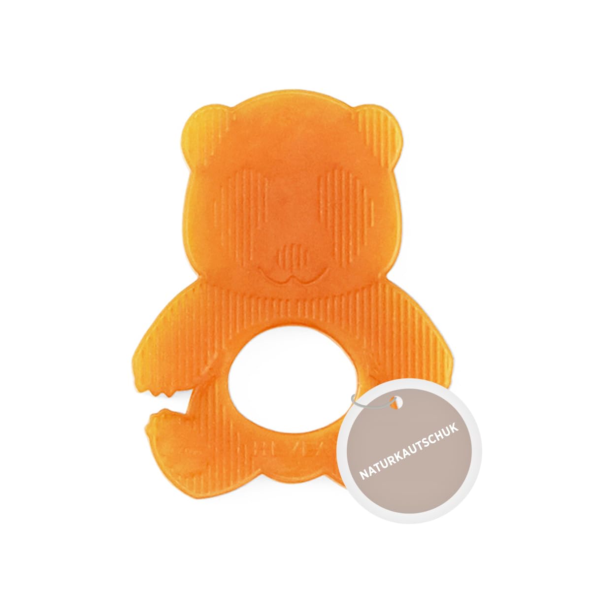 HEVEA Panda Teether for Babies - 100% Natural Rubber Soothing Teething Toy, BPA-Free & Vegan, Easy-Grip for Soothing Gums