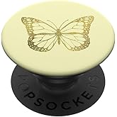 Yellow Butterfly Cream PopSockets Adhesive PopGrip