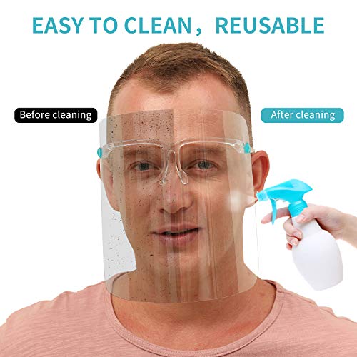 Clear Face Shield,Reusable Face Shields For Women and Men,Protective