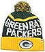 '47 NFL Green Bay Packers Linesman Cuff Knit Beanie with Pom, One Size, Dark Green