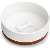 MALACASA Dog Bowls, Ceramic Dog Food and Water Bowls for Small Size Dogs, 1.5 Cups Capacity Pet Bowl for Puppy &amp; Cats (S-1.5 Cups)