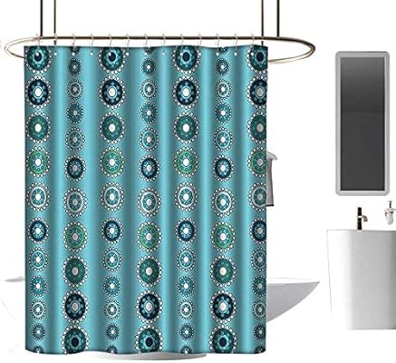 Cortina De Ducha De Tela Marron Turquesa Decoracion Coleccion