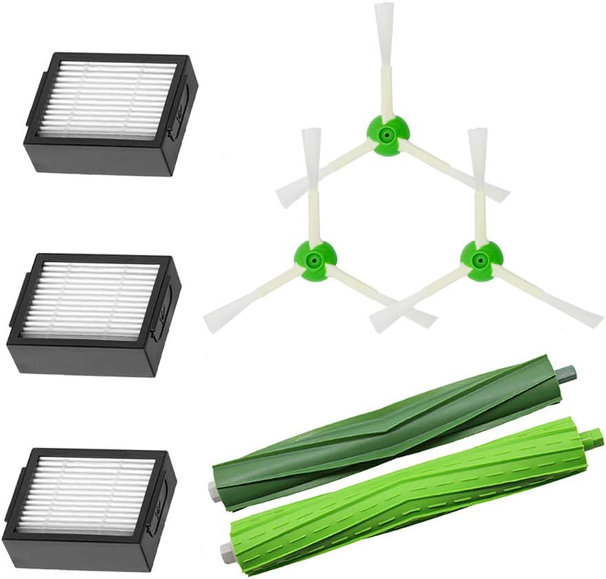 BBT BAMBOOST Replacement Parts Accessories Kit Fit for iRobot Roomba e Series e5 e6 e7 i Series i7 i7+ i7 Plus Robotics Vacuum Cleaner,8 Pack
