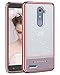 BENTOBEN Phone Case for ZTE ZMax Pro/ZTE Blade X MAX/ZTE Grand X Max 2/ZTE Imperial Max, Clear Bling Glitter Stripes Dual Layers Hybrid Shockproof Protective Phone Case