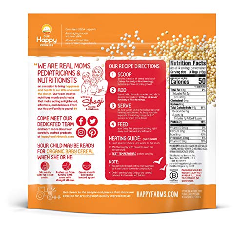 happy baby cereal oatmeal 7 oz