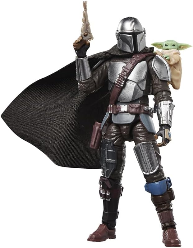 Hasbro The Vintage Collection, Il Mandaloriano e Grogu, action figure deluxe collezionabile ispirata al film The Mandalorian & Grogu, da 9,5 cm — foto 8 di 8