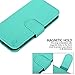 Moto X Pure Edition Case, Moto X Style Case, Style4U Premium PU Leather Stand Wallet Case with ID Credit Card/Cash Slots for Motorola Moto X Style / Pure Edition (2015 Release)+1 Stylus [Mint Green]