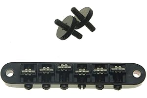 Dopro Black Guitar Roller Saddle Bridge Tune-O-Matic Bridge For USA Les Paul,SG,ES Dot,Gretsch Bigsby T-O-M with M4 Posts