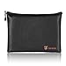 Fireproof Document Bags, A4 Size Waterproof & Fireproof Safe File Pouch Bag with Fireproof Zipper Envelope for Bank Home Cash Money Cards Jewelry Passport and Legal Document Storage (Black)