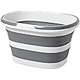 Goderewild (2023 Upgrade) Large Collapsible Bucket 4.2 Gallon (16L) for House Cleaning, Camping, and More - Space Saving, Multiuse Water Bucket for Cleaning Mop - Lightweight and Portable (Grey-1)