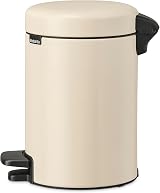 Brabantia NewIcon 3L Pedal Bin Soft Beige Small Waste Bathroom view 3