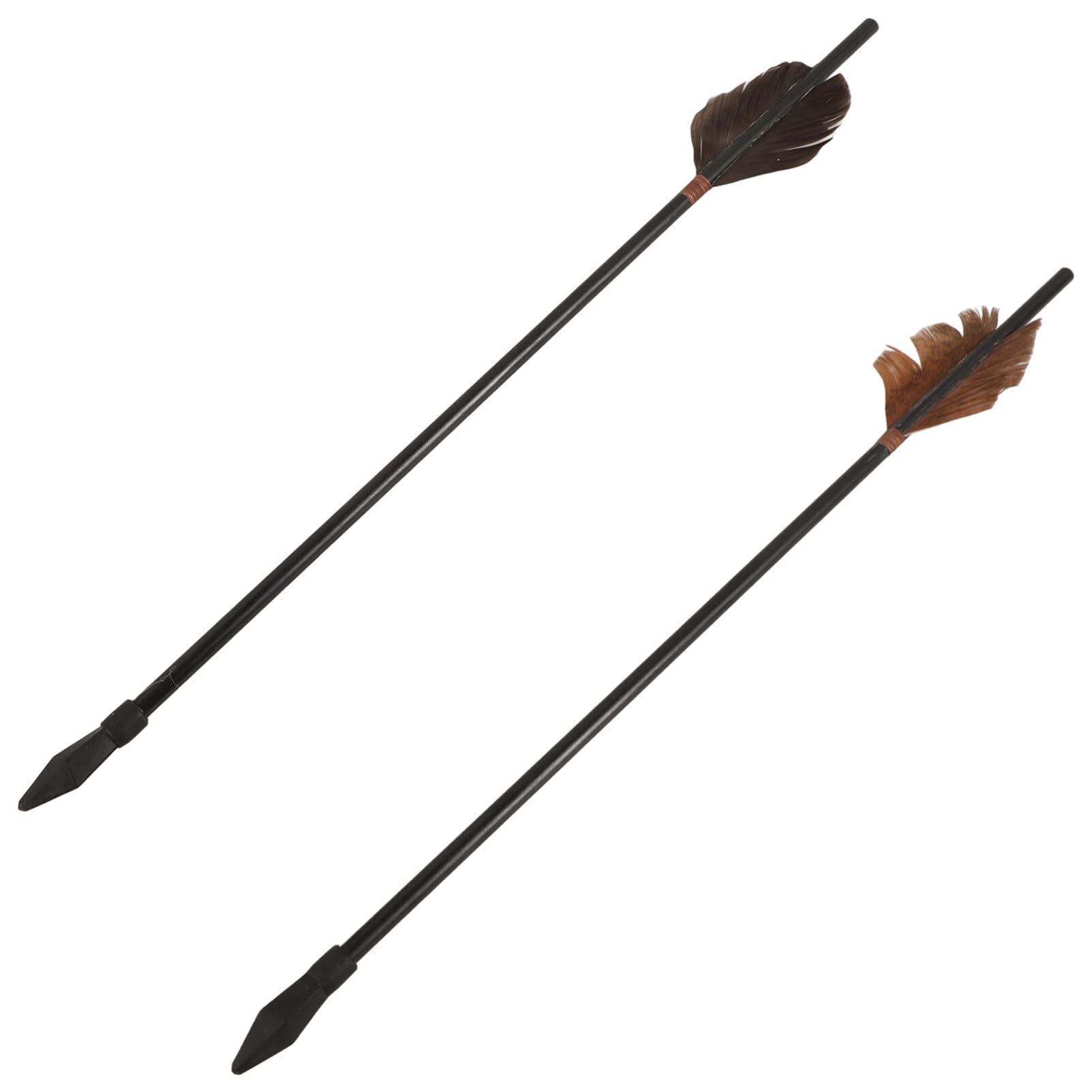SUPVOX 2 Pack Wooden Throwing Arrows with Soft Rubber Tips - Handmade Pot Tossing Game Toy for Kids & Teens, Safe Outdoor Backyard Game for Hand Eye Coordination & Family Fun