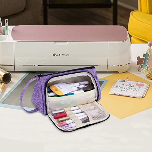 Luxja Bag for Cricut Pen Set and Basic Tools, Carrying Case for Cricut