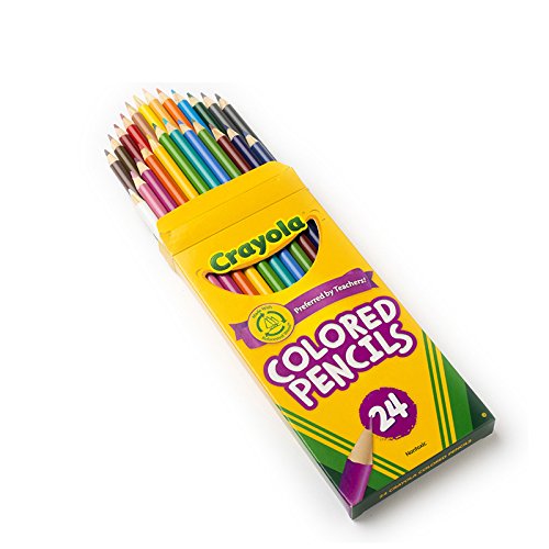Crayola Colored Pencils, Assorted Colors, School Supplies, 24 Count