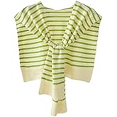 Womens Striped Pashmina Shawls and Wraps Knitted Sweater Casual Shawl Wraps Scarf Cardigan Cape Cashmere Shoulder Top