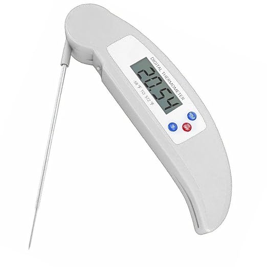 Generic Digital Cooking Thermometer Food Meat Milk Tester with Collapsible Internal Probe - white