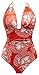 Eomenie Women's Deep V Neck Bathing Suits Monokini Sexy Tummy Control Swimwear One Piece Swimsuit for Women