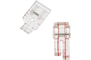 CESUSME Clear View Presser Foot, 1/4 Inch Quilting Presser Foot, Fit for Singer Brother Babylock Janome Simplicity Low Shank Sewing Machine（2 pcs）
