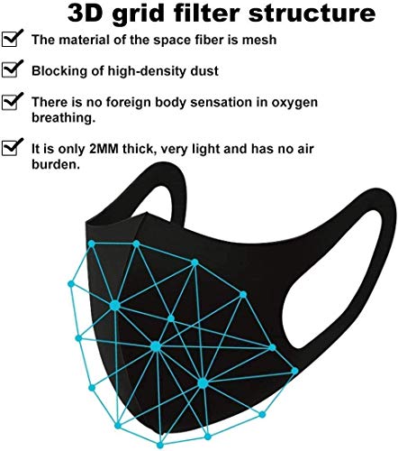 Innoo Tech 9 Stück Sport Fashion Unisex anti-staub, Wiederverwendbare und waschbare Maske zum Laufen