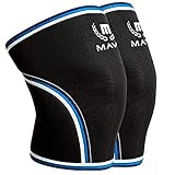 Compression Knee Sleeves for Maximum Support and Stability under Load - Comfortable, Contoured Fit to Provide Joint Compression & Warmth  Reduce Swelling Black  Pair