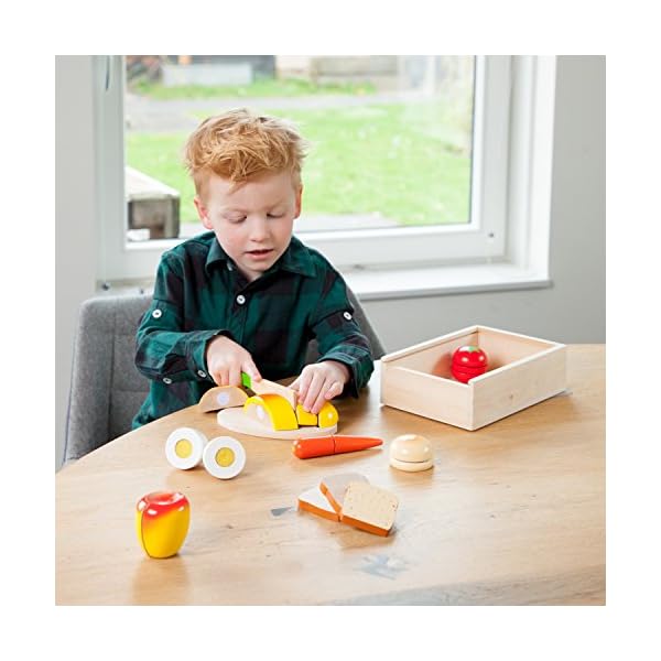 New Classic Toys - 10580 - Kinderrollenspiele - Essen Schneiden Set – Bild 5