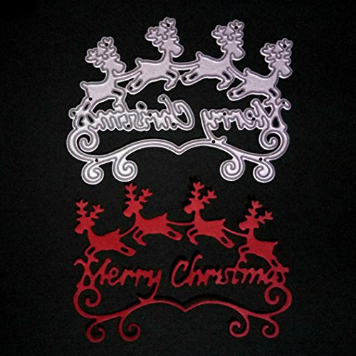 TOPUNDER Merry Christmas Metal Cutting Dies Stencils Scrapbooking Embossing DIY Crafts