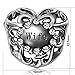 JMQJewelry Heart Wife Charm Birthstone April Christmas Charms Bead For Bracelets