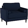 Lifestyle Solutions Lexington Chair, 39.8" W x 31.1" D x 33.5" H, Navy Blue