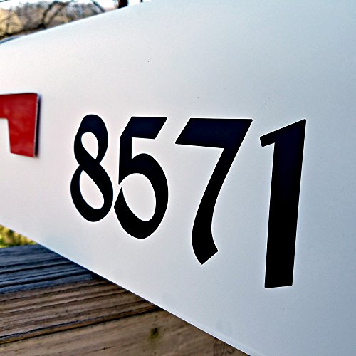 Vintage Style Die Cut Vinyl Numbers (3 inch, Matte Black)