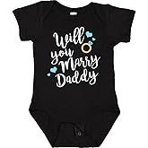 inktastic Will You Marry Daddy-ring White Baby Bodysuit