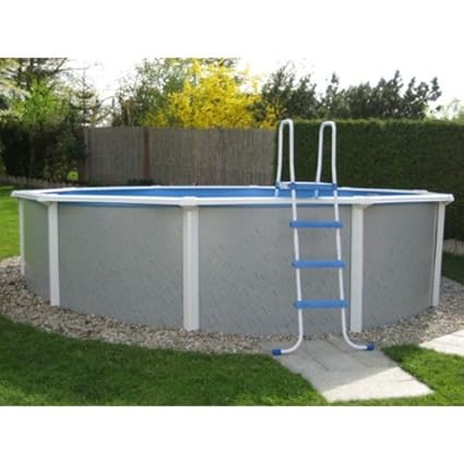 Stahlwandbecken 'Kreta' rund 450 x 120 cm inkl. Skimmer/breiter Handlauf