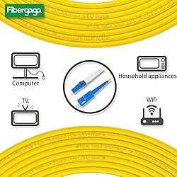 Fibergaga-15m(50ft) OS2 SC/UPC to LC/UPC Fiber