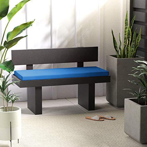 Amazon Basics Outdoor Patio Bench Cushion 45 x 18 x 2.5 Inches, Blue