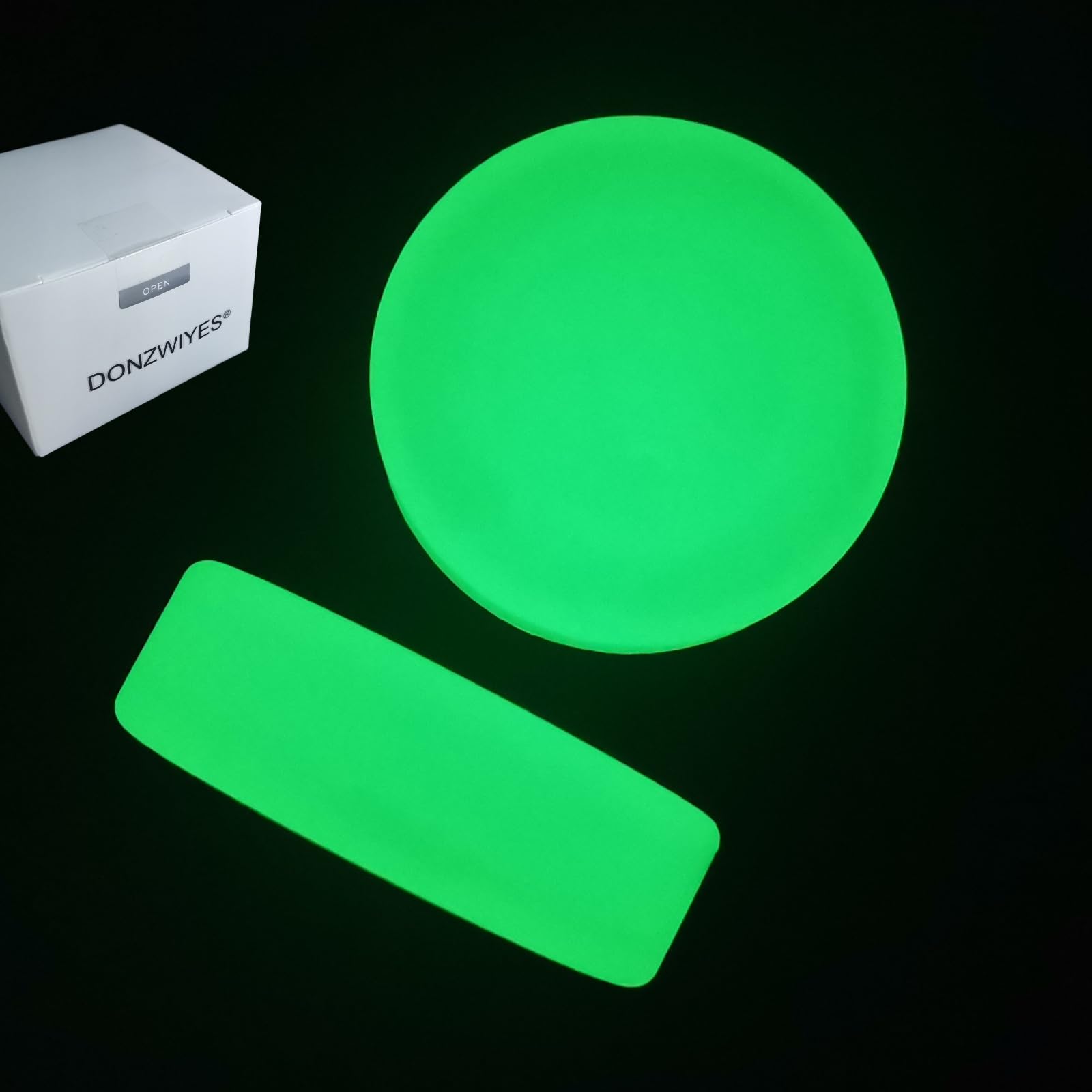 Photo 1 of DONZWIYES Ice Hockey Puck Glow in The Dark Party Pucks Green Floor Puck for Youth Adults Outdoor Indoor Games and Ice Hockey and Roller Hockey Practicing Shooting and Handling Skills 2-Pack