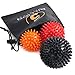 5BILLION FITNESS Pack of 3 Spiky Massage Balls,6cm,7cm,9cm, Foot Massage Balls for Feet Trigger Point Therapy Deep Tissue Muscle Soreness,Plantar Fasciitis Myofascial Release