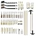 SHOTAIM Gun Cleaning Kit Universal Supplies for Hunting Rifle Handgun Shot Gun Cleaning Kit for All Guns with Case (Brass jags and Tips)