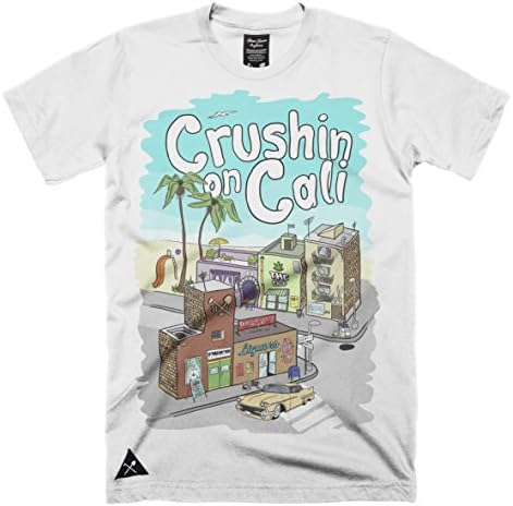 HomeGrown Outfitters Men's Crushin On Cali T-Shirt 3XL White
