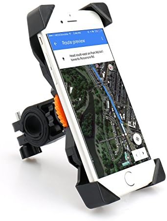 Bike Mount, UPKJ Upgraded Universal Bicycle/ Motorcycle Mount Phone Holder 360° Rotatable for iPhone7/7+/6/6+/6S/6S+/5S/5C, Samsung Galaxy S3/S4/S5/S6/S7/S8 Note 3/4/5,Nexus,HTC,LG &amp; GPS Devices