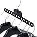 HANGERWORLD Pack of 6 Black Plastic Space Saving Garment Hangers - Holds upto 12 Coat Hangers - 8.9 Inches