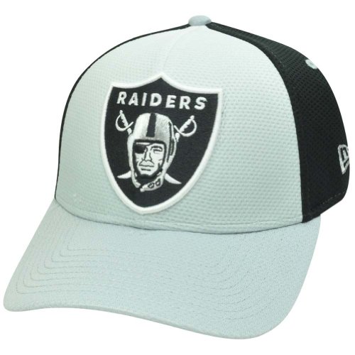 NFL Oakland Raiders NE Graduation 39Thirty Flex Fit Cap, Medium/Large