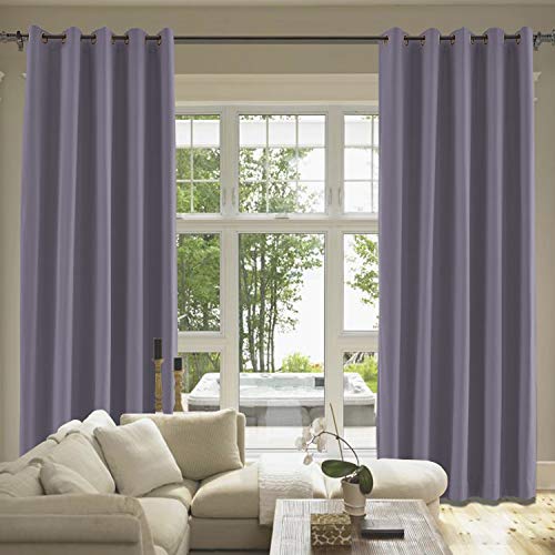 Cololeaf 52w X 96l Inches Blackout Curtains With Lining Grommet