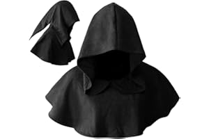 DAZCOS Multicolor Medieval Cowl Hat Sturdy Faux Suede Pagan Cosplay Accessory