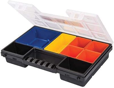 Silverline 248965 13 Compartment Organiser Storage Box Carry Handle Clear Lid
