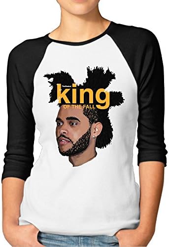 JXMD Women's The Weeknd T Shirts Black Size M