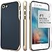 iPhone 7 Case, (Blue Gold) SaharaCase Trend Protective Kit Bundle with [ZeroDamage Tempered Glass Screen Protector] Rugged Protection Anti-Slip Grip [Shockproof Bumper] Slim Fit - Navy