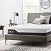LUCID 10 Inch Hybrid Memory Foam Infused with Bamboo Charcoal and Aloe Vera-Encased Spring Support-Medium Firm Feel-Motion Isolation Mattress, King, White&grey