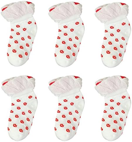 Baciuzzi Baby Socks 6-Pack (Lips, 0-6M)